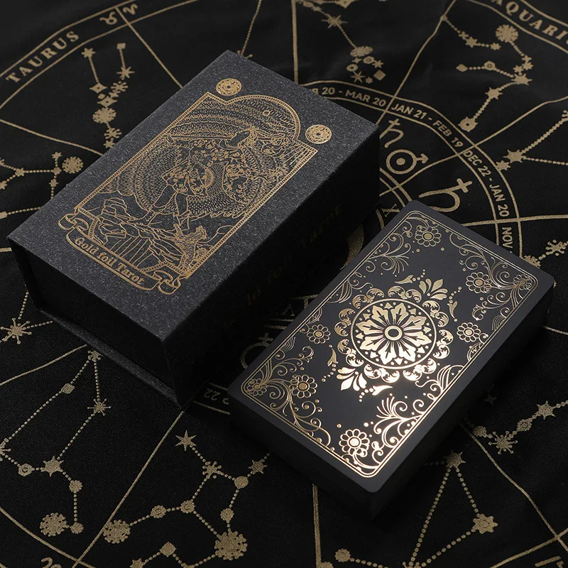 Cărți de tarot clasic PVC negru