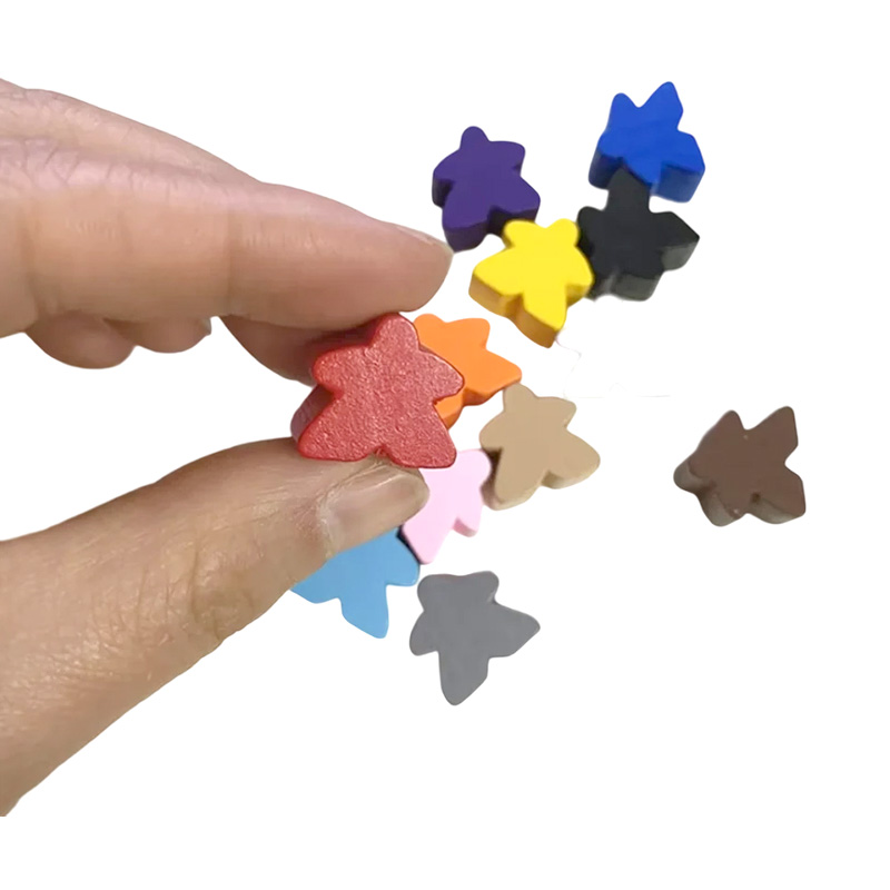 Accesorii pentru jocul pion Meeple din lemn multicolor