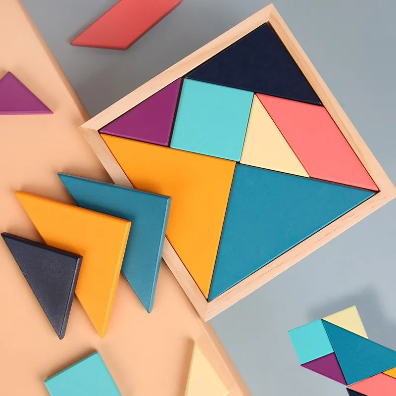 Set Montessori ColorWood Tangram