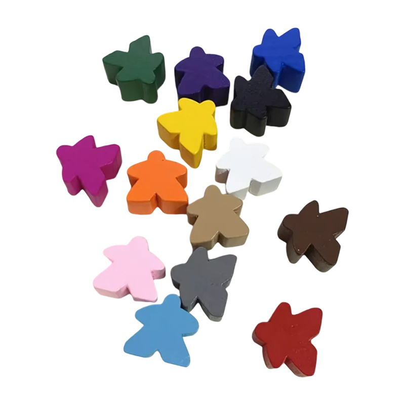 Accesorii pentru jocul pion Meeple din lemn multicolor