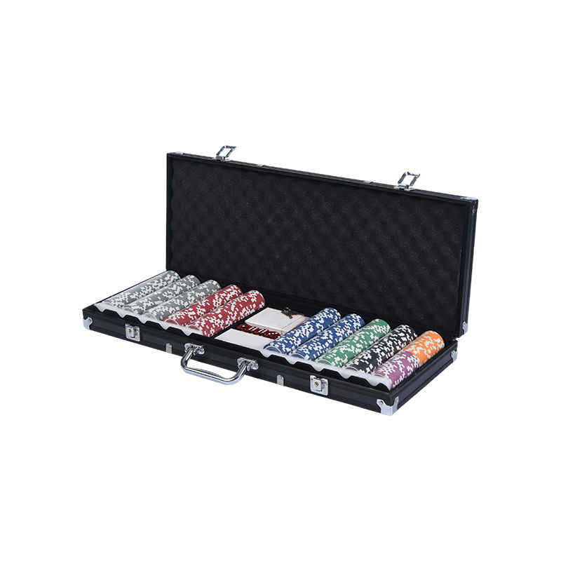 Set stil cazinou cu 500 de jetoane cu carcasă