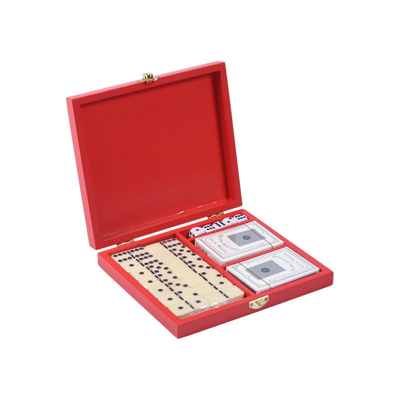 Set de joc dublu portabil Redwood Box (Domino și Poker)