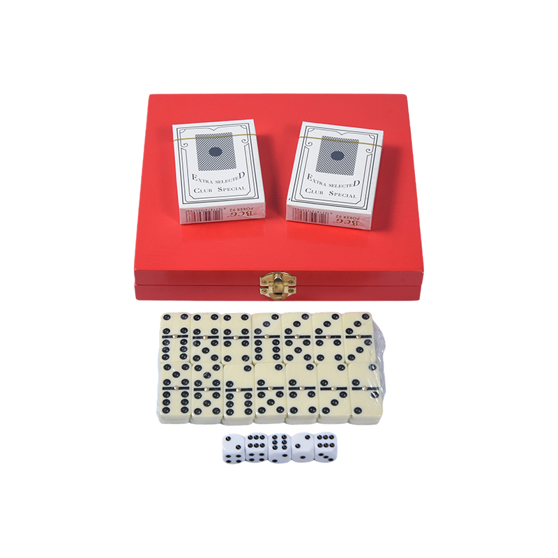 Set de joc dublu portabil Redwood Box (Domino și Poker)