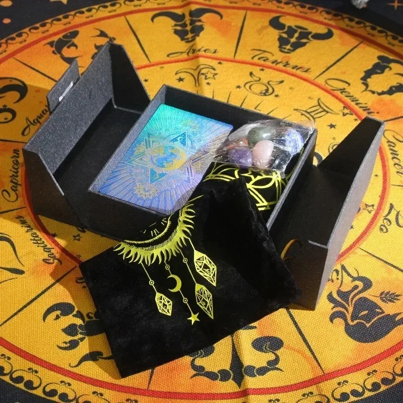 Ediție de colecție cu tematică zodiacală - Set de tarot și cristale Mystic’s Treasure