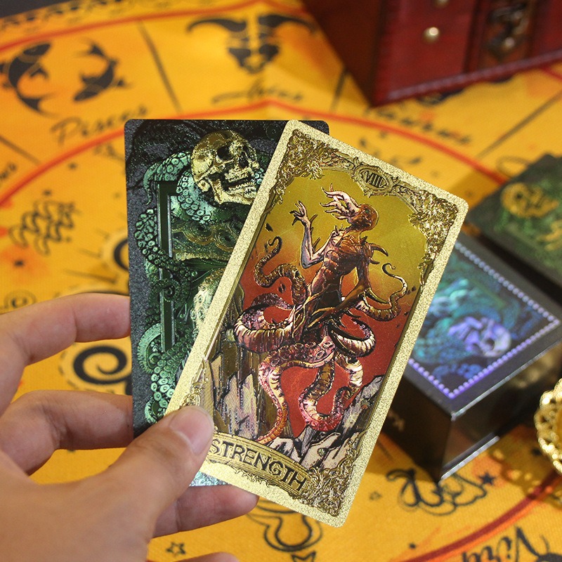 Mystical Green & Gold Edition - Cărți de tarot cu mitologie Kesulu