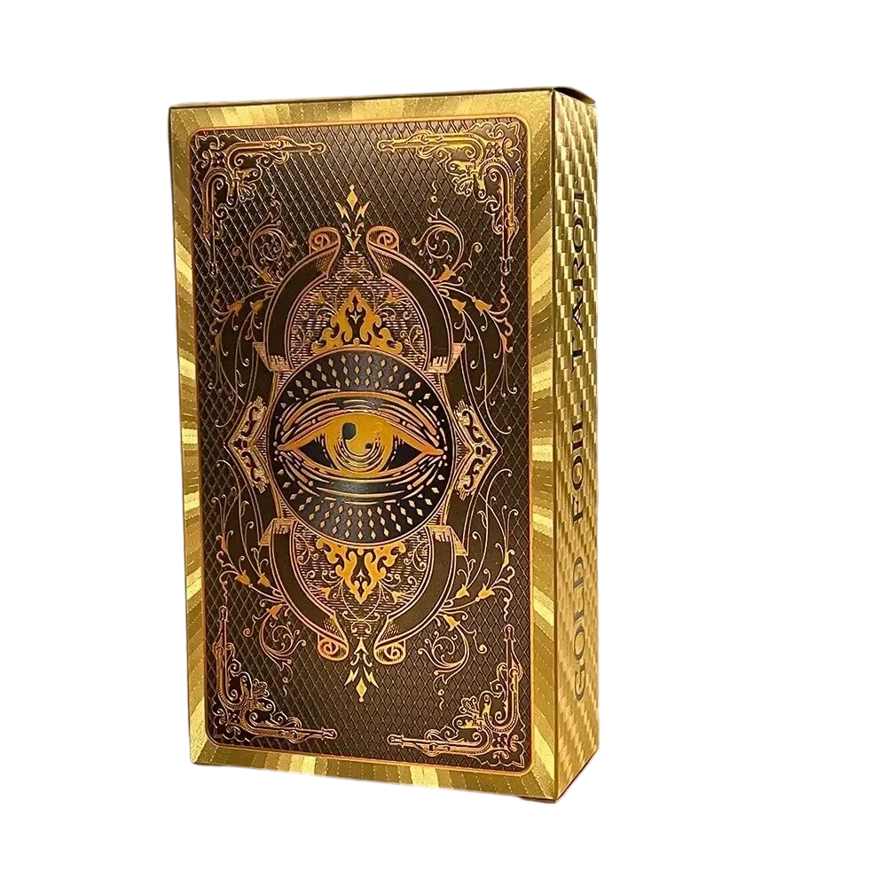Set de cărți de tarot premium din folie de aur