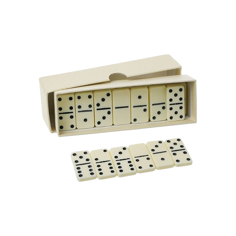 Set Domino Tradițional Double-Six, cu finisaj Ivory