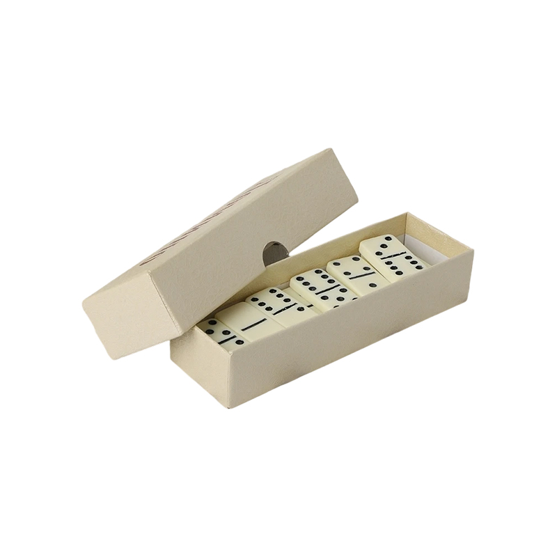 Set Domino Tradițional Double-Six, cu finisaj Ivory