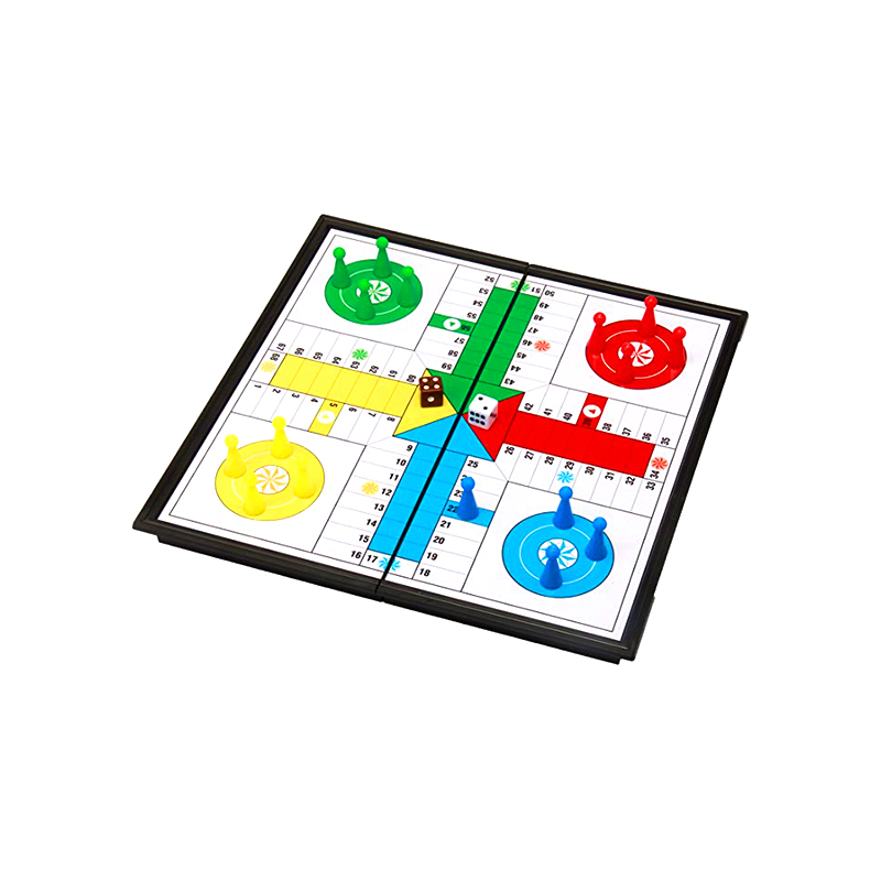 Joc de masă magnetică portabil cu zaruri și piese Set de jocuri Ludo clasic