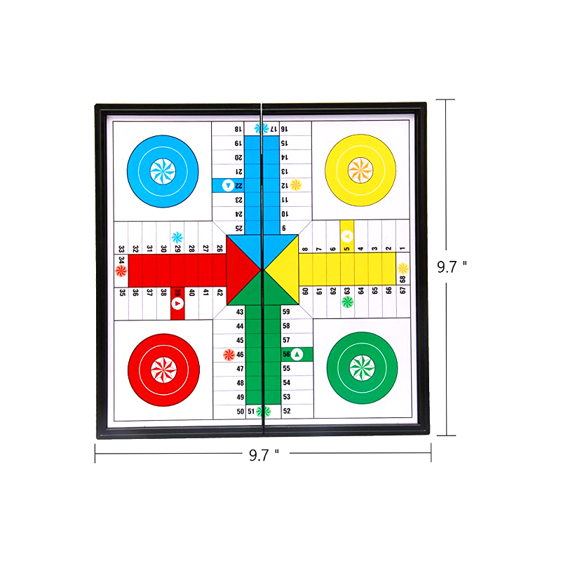 Joc de masă magnetică portabil cu zaruri și piese Set de jocuri Ludo clasic