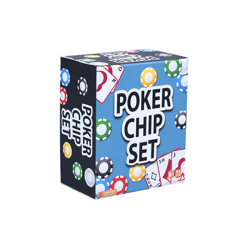 Complet cu jetoane colorate, cărți de joc și set de jetoane de poker cu zaruri