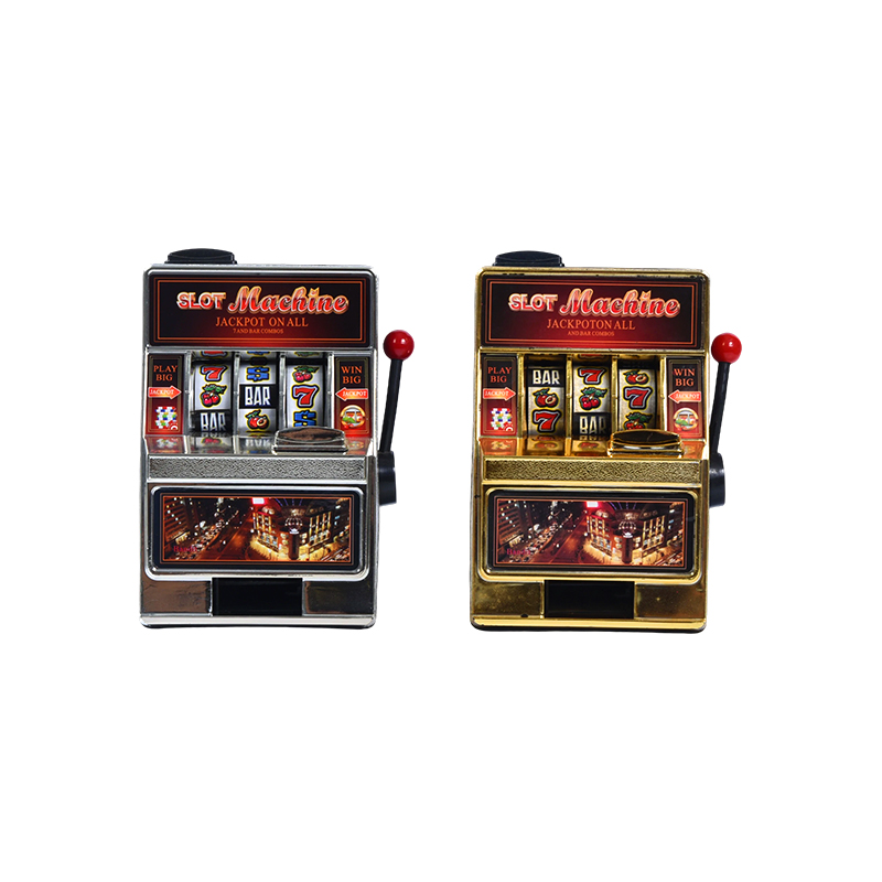 Jucărie clasică cu mini slot machine – Pachet dublu argint și aur
