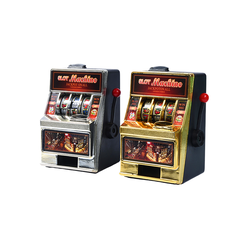 Jucărie clasică cu mini slot machine – Pachet dublu argint și aur