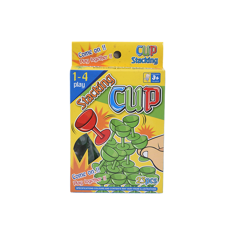 Jucărie de dezvoltare pentru copii mici - Pahare din plastic stivuite din 23 de piese cu design de desene animate