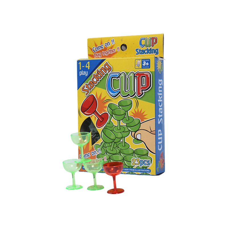 Jucărie de dezvoltare pentru copii mici - Pahare din plastic stivuite din 23 de piese cu design de desene animate