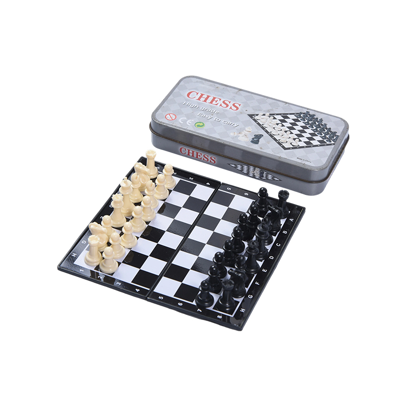 Cutie metalica din tabla Set de sah portabil magnetic