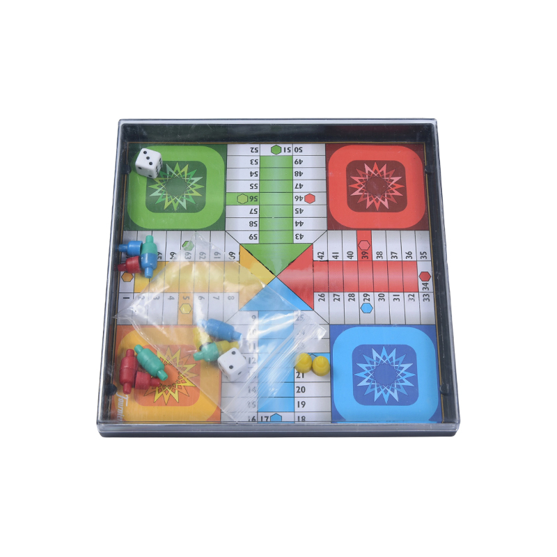 Portable Plastic Case Edition Classic Flying Chess (Ludo) Joc