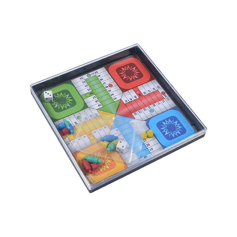 Portable Plastic Case Edition Classic Flying Chess (Ludo) Joc