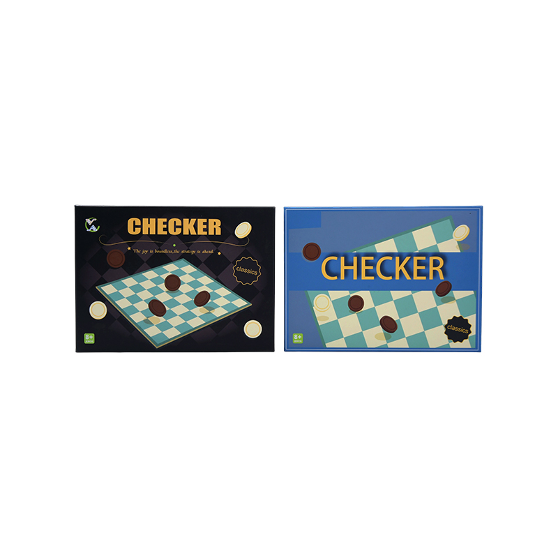 Joc de masă Wooden Checkers – Joc clasic de strategie cu două opțiuni de ambalare