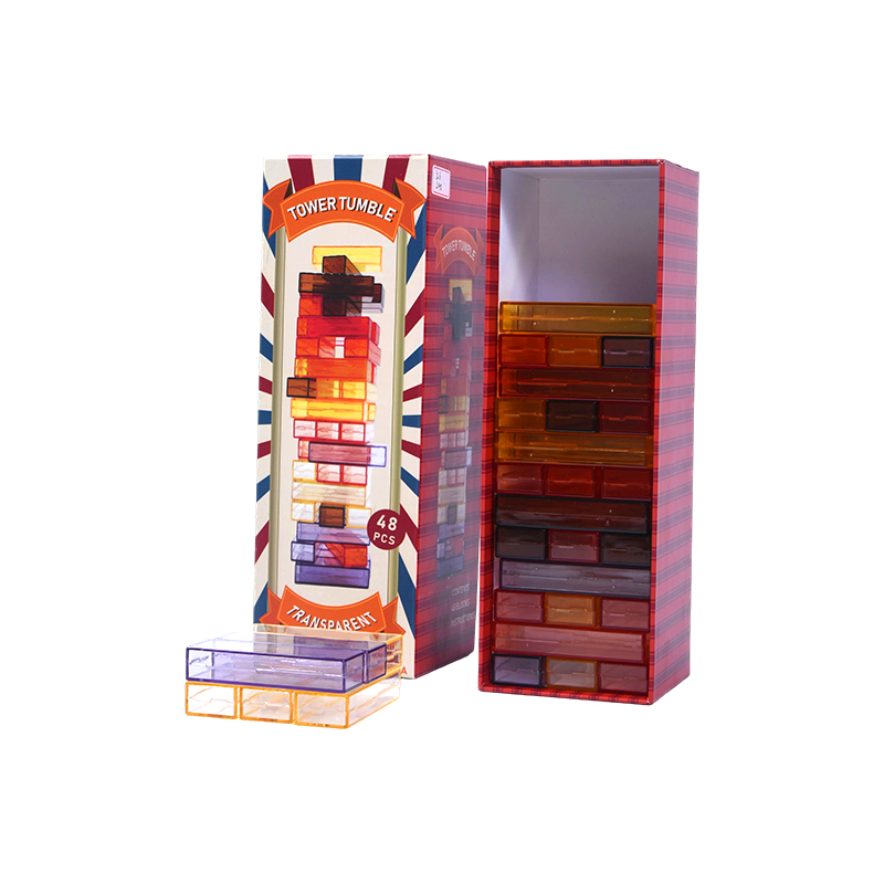Joc Transparent Tower Tumble Challenge cu 48 de piese