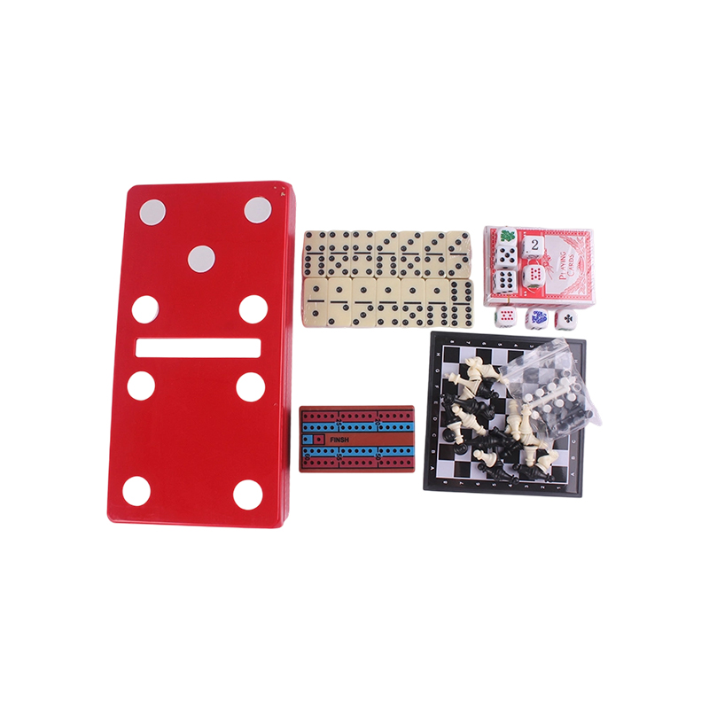 Red Polka-Dot Edition - Set combinat clasic de dominouri și cribbage