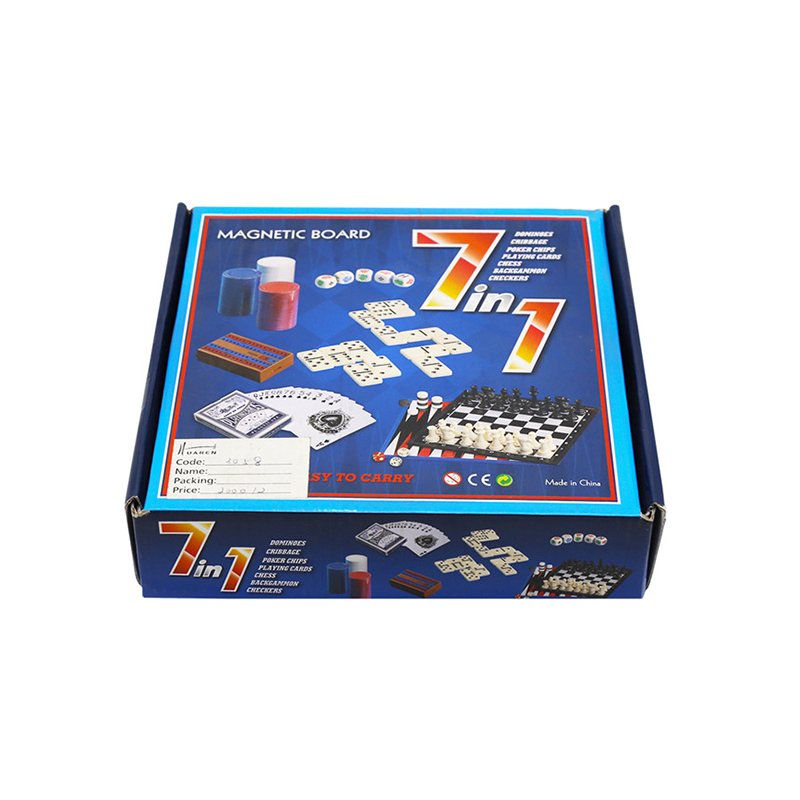 Set clasic de jocuri multiple - Combo de șah, domino, poker și dame