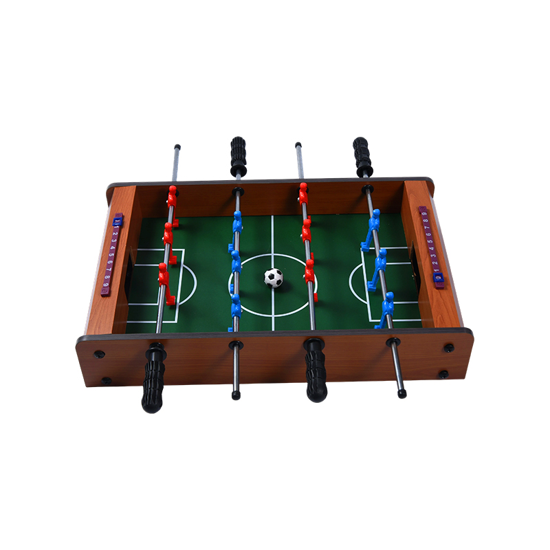 Masa de fotbal din lemn clasică - Joc compact de birou cu jucători vibranti și instrumente de urmărire a scorurilor